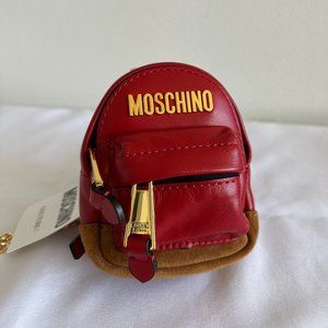 AW20 Moschino Couture Mini Leather Red Backpack/keychain/belt bag/shoulder bag